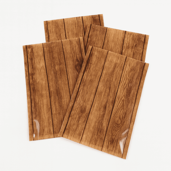 Vakuum Siegelrandbeutel Holzoptik