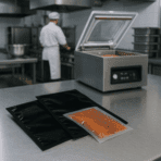 Vakuum Siegelrandbeutel schwarz im einsatz 2