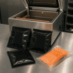 Vakuum Siegelrandbeutel schwarz im einsatz 3