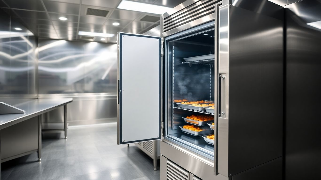 Schockkühler in moderner Gastroküche